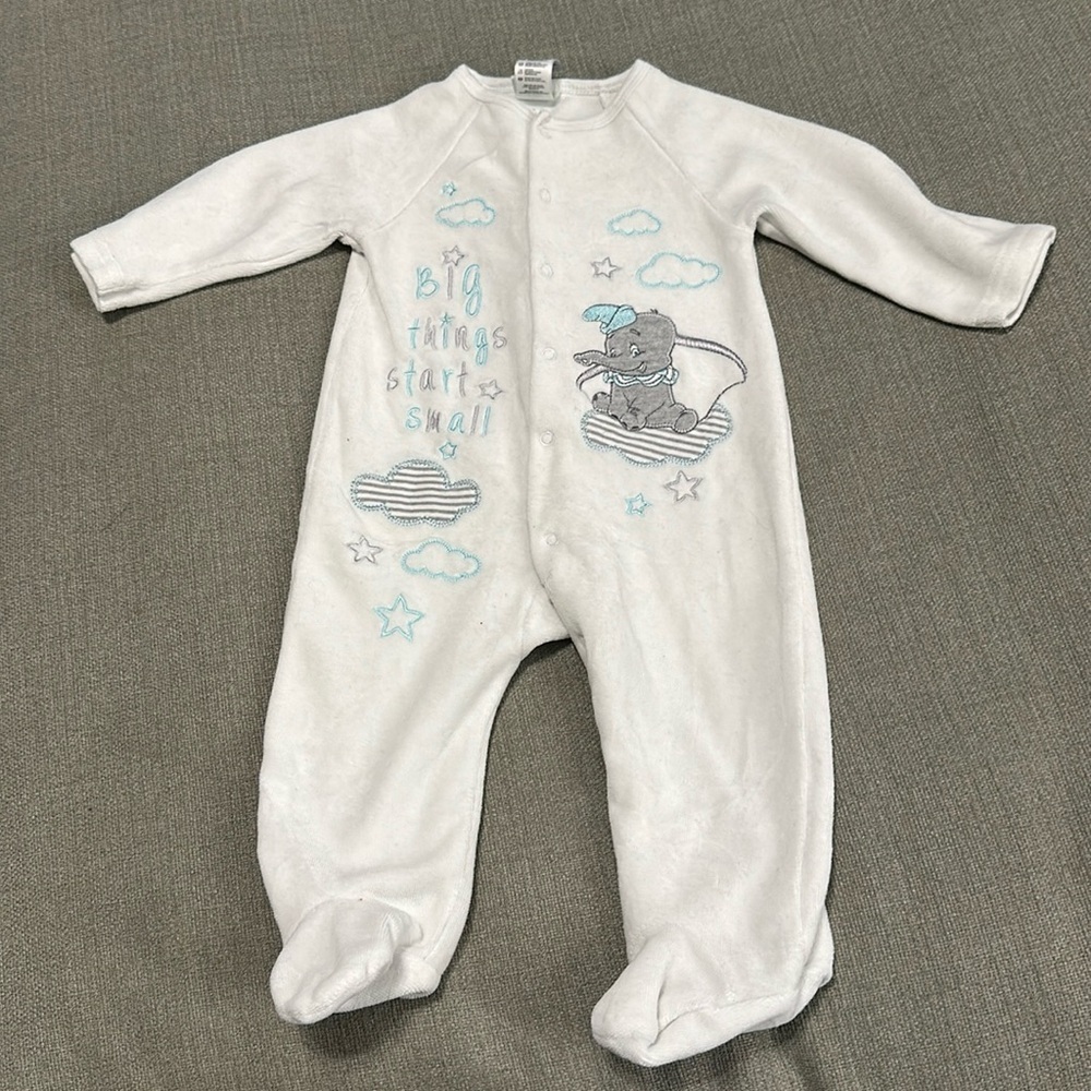 3-6m dumbo Disney velvety soft sleepers